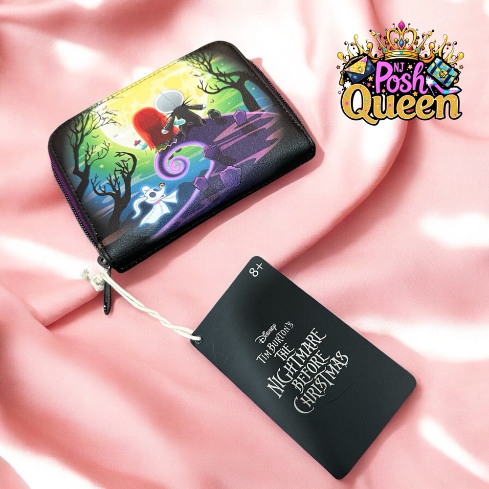 Loungefly The Nightmare Before Christmas Jack & Sally Doll Zip Around Wallet - Picture 6 of 9